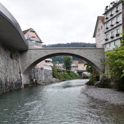 Drohnenaufnahme Heilig-Kreuz-Brücke