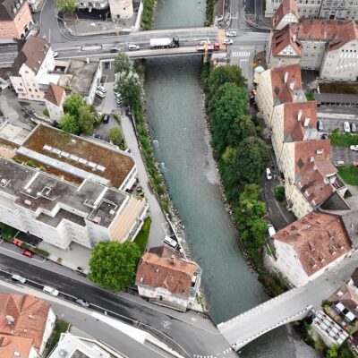 Drohnenaufnahme Montfortbrücke