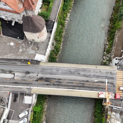Drohnenaufnahme Montfortbrücke